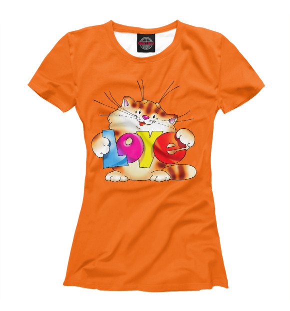 Футболка для девочек с изображением Любовь цвета Белый