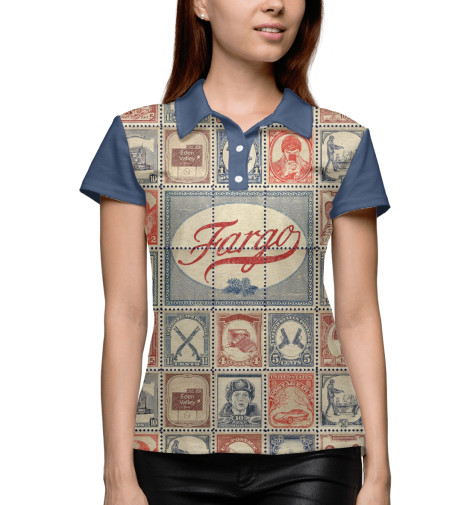 

Поло Print Bar, Белый, Фарго