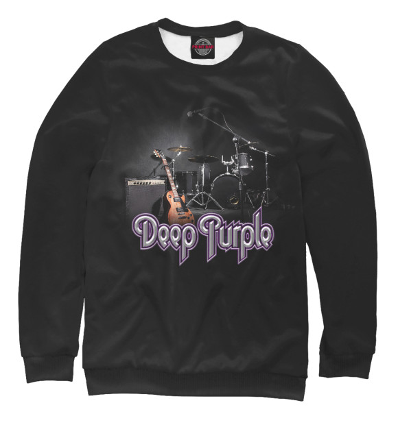 Свитшот для мальчиков с изображением Deep Purple цвета Белый