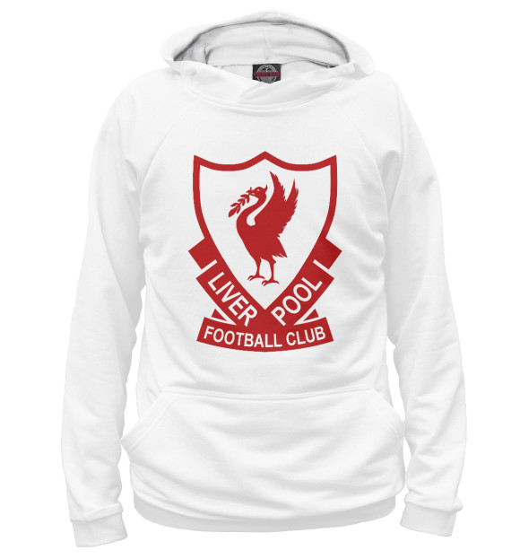 Женское худи с изображением FC Liverpool цвета Белый