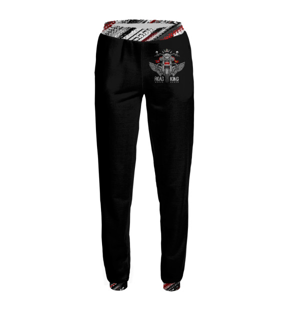 Женские спортивные штаны с изображением Король дороги цвета Белый