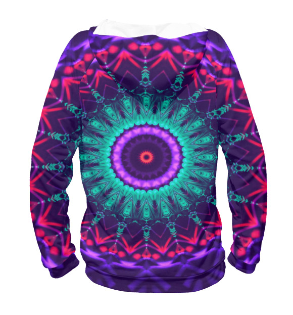 Мужское худи с изображением Mandala цвета Белый