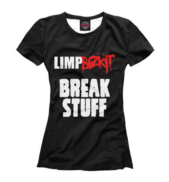 Футболка для девочек с изображением Limp Bizkit цвета Белый