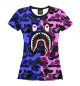 Женская футболка bape shark
