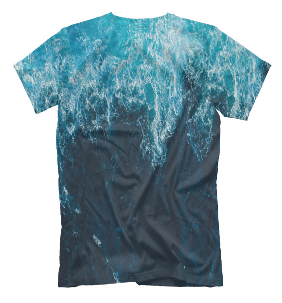 Мужская футболка с изображением Океан цвета Белый