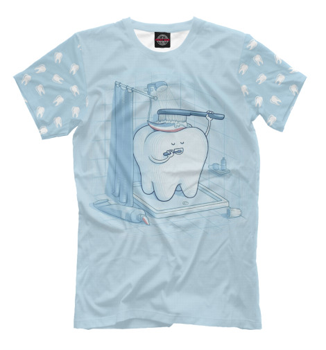 

Футболки Print Bar, Бежевый, Зубик Моется