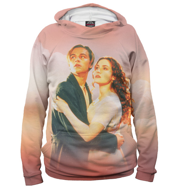 Мужское худи с изображением Титаник цвета Белый