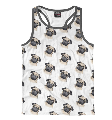 

Майки борцовки Print Bar, Белый, Мопсы