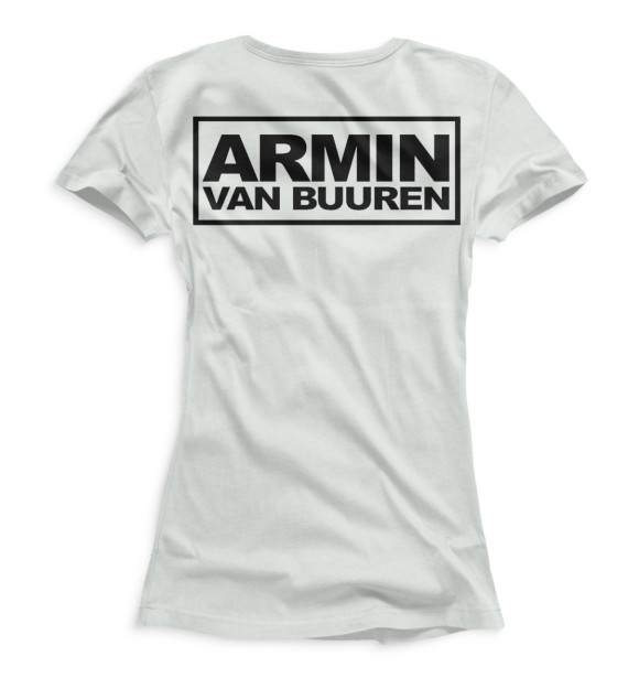 Женская футболка с изображением Armin van Buuren цвета Белый