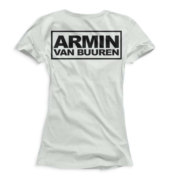 Футболка для девочек с притом Armin van Buuren цвета Белый Футболка для девочек с изображением Armin van Buuren цвета Белый