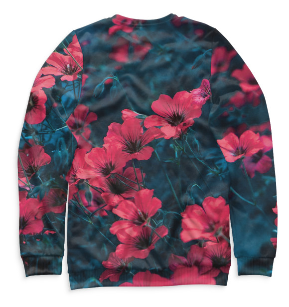 Свитшот для мальчиков с изображением Цветы цвета Белый