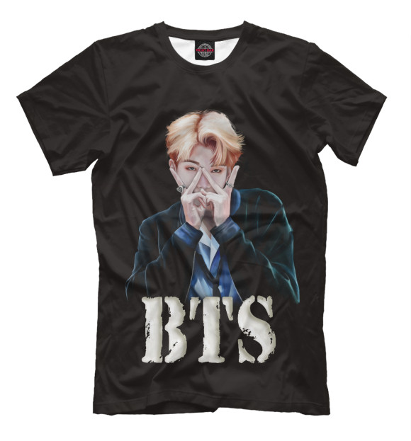 Футболка для мальчиков с изображением BTS Jin цвета Черный