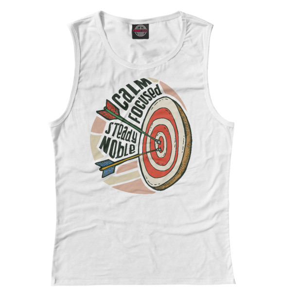 Майка для девочки с изображением Мишень цвета Белый