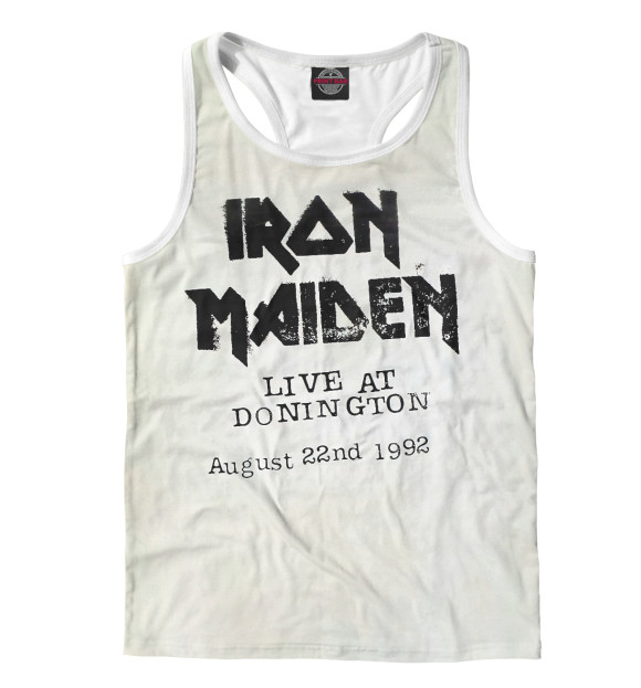 Мужская майка-борцовка с изображением Iron Maiden цвета Белый