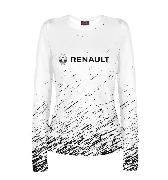 Женский лонгслив с изображением Renault цвета Белый