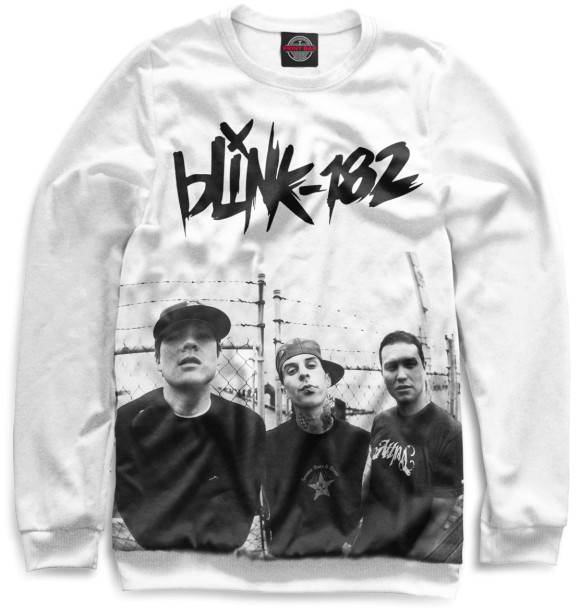 Свитшот для мальчиков с изображением blink-182 цвета Белый