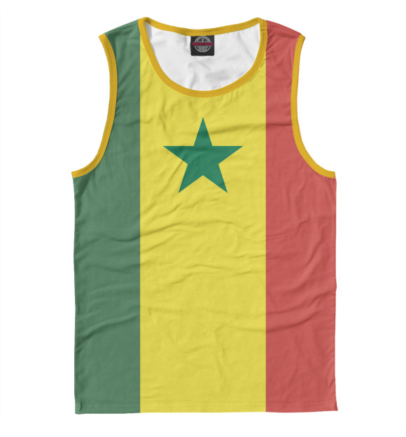 Мужская майка с изображением Сборная Сенегала цвета Белый