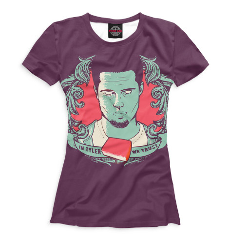 

Футболки Print Bar, Белый, Тайлер Дёрден