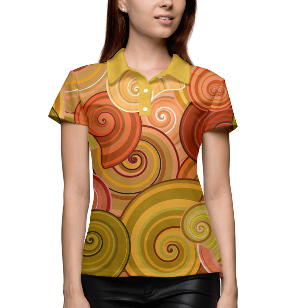 Женское поло с изображением Улитки сознания цвета Белый