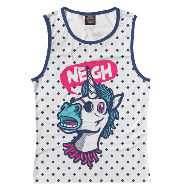 Майка для девочки с изображением Unicorn Neigh цвета Белый