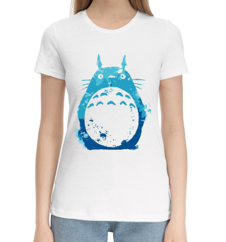 Женская хлопковая футболка Blue Totoro
