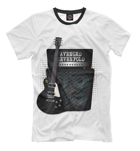 Мужская футболка с изображением Avenged Sevenfold цвета Молочно-белый