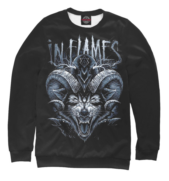 Свитшот для мальчиков с изображением In Flames цвета Белый