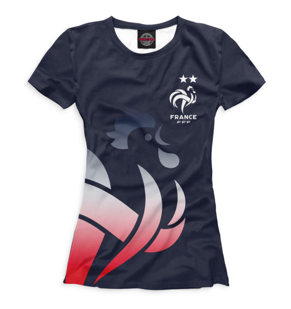 Футболка для девочек с изображением Франция цвета Белый