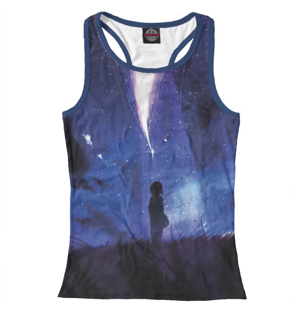 Женская майка-борцовка с изображением Твое имя цвета Белый