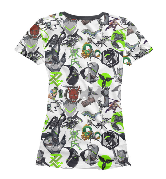 Женская футболка с изображением Genji цвета Белый