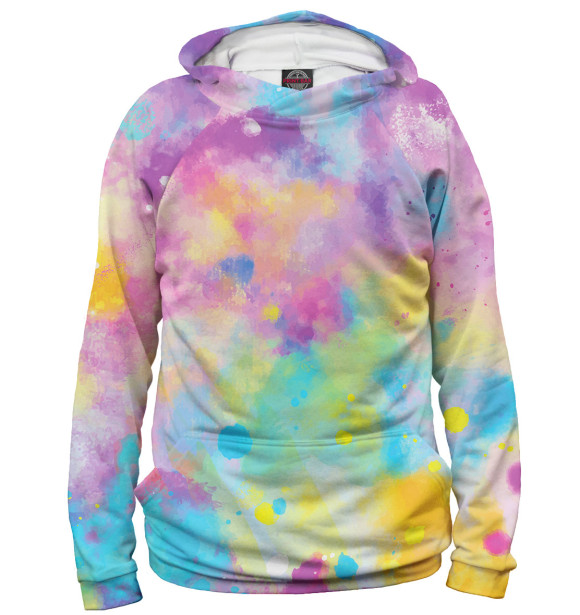 Мужское худи с изображением Абстракция цвета Белый