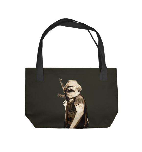Пляжная сумка с изображением Карл Маркс цвета 