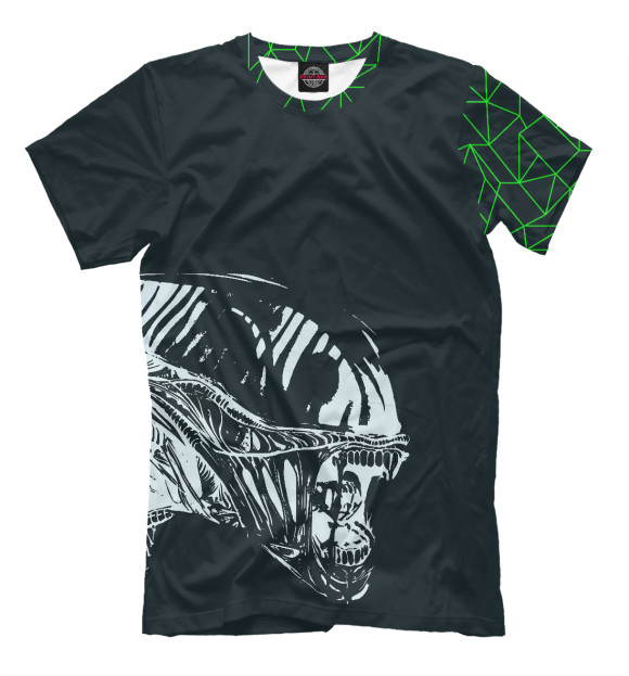 Мужская футболка с изображением Aliens цвета Черный