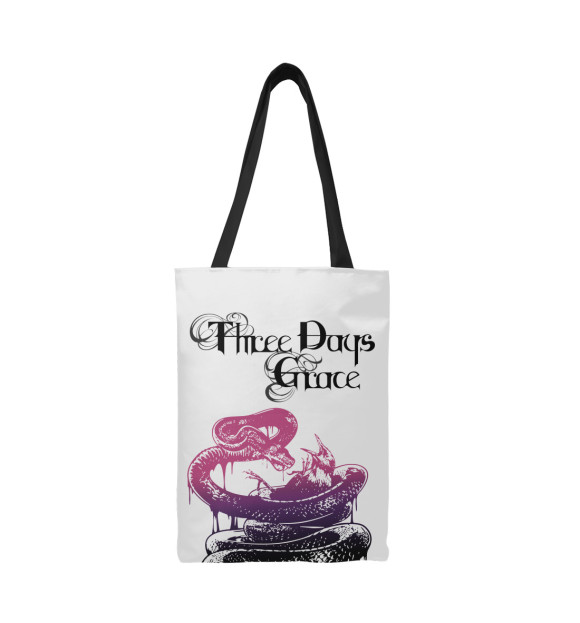 Сумка-шоппер с изображением Three Days Grace цвета 