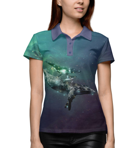 

Поло Print Bar, Белый, Кит