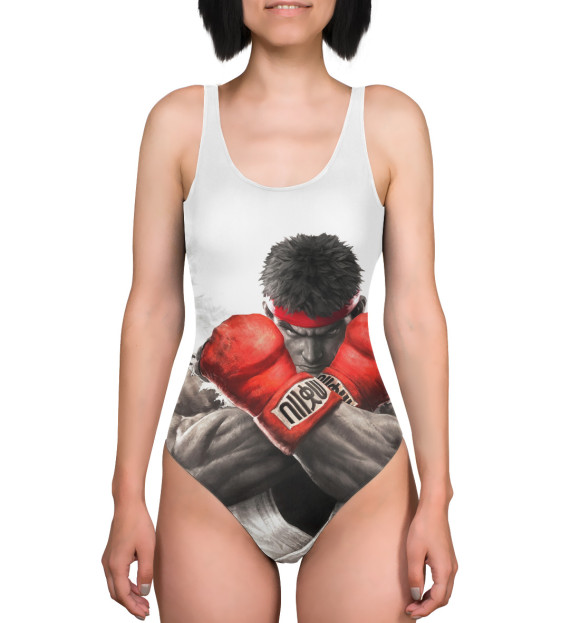 Купальник-боди с изображением Fight цвета 