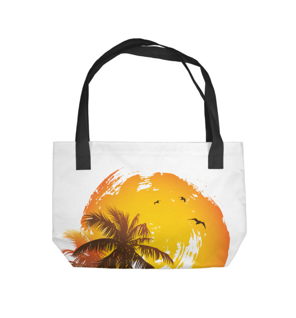 Пляжная сумка с изображением Bright sun цвета 