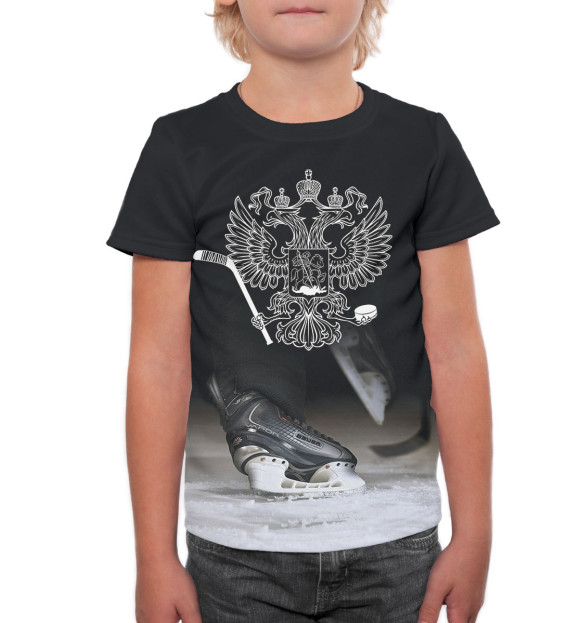 Футболка для мальчиков с изображением Чемпионат мира по хоккею 2019 цвета Белый