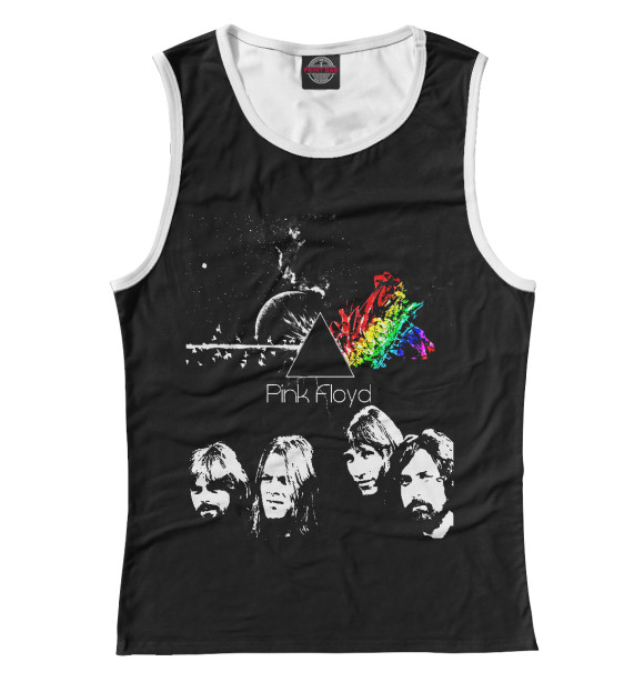 Майка для девочки с изображением Pink Floyd цвета Белый