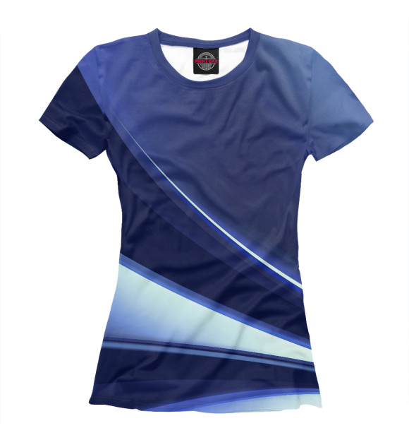 Женская футболка с изображением Наклонные линии цвета Белый