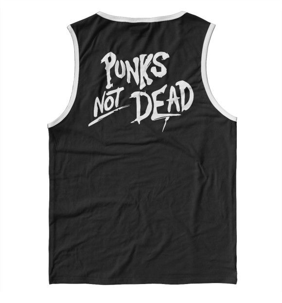 Майка для мальчика с изображением Punk's Not Dead цвета Белый