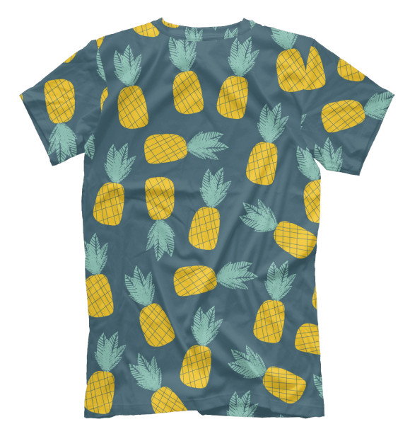 Футболка для мальчиков с изображением Желтый ананас цвета Белый