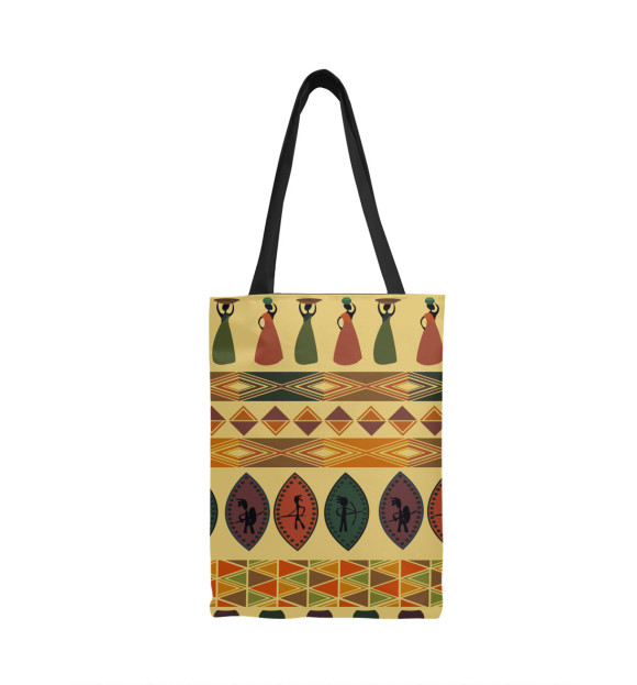 Сумка-шоппер с изображением African motif цвета 