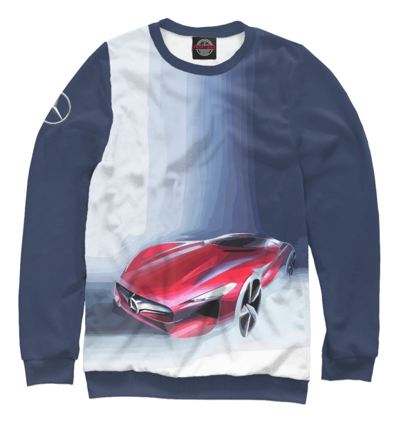 Мужской свитшот с изображением Sketch цвета Белый