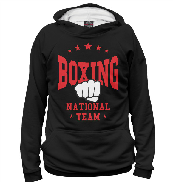 Худи для девочки с изображением Boxing National Team цвета Белый