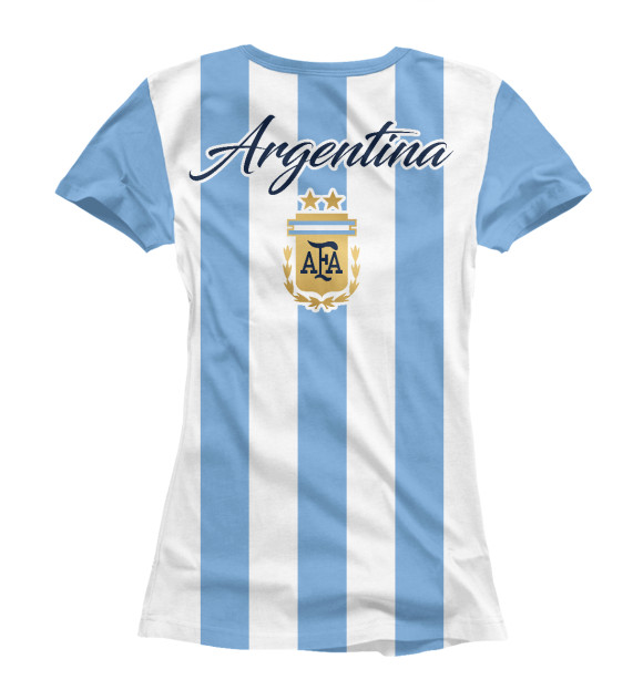 Футболка для девочек с изображением Аргентина цвета Белый