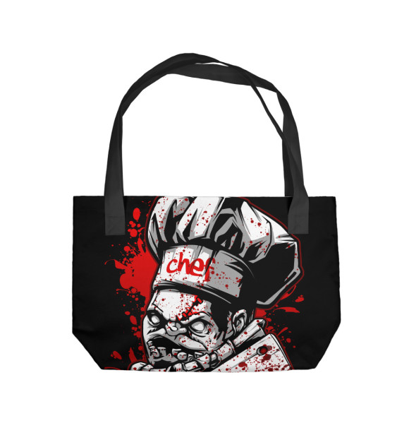 Пляжная сумка с изображением pudge цвета 