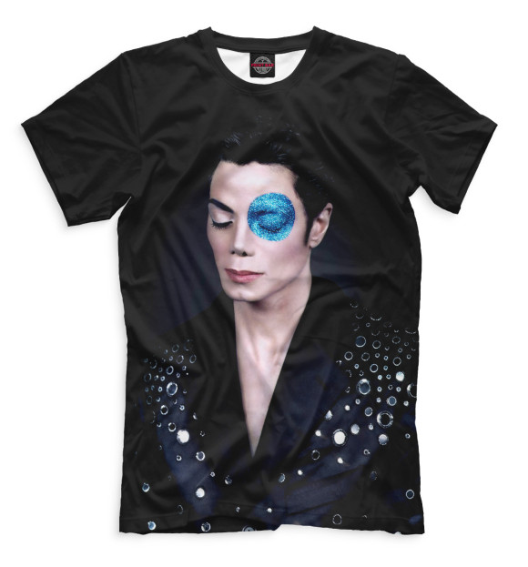 Мужская футболка с изображением Michael Jackson цвета Черный