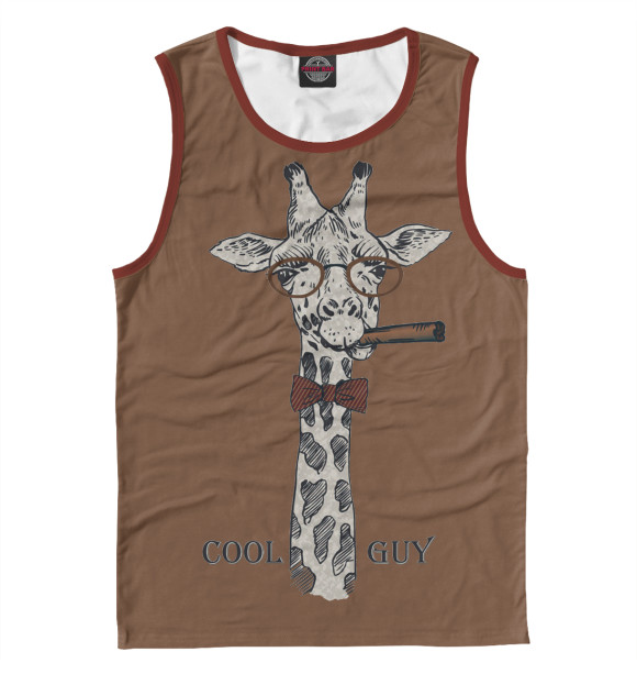 Майка для мальчика с притом Cool Guy цвета Белый Майка для мальчика с изображением Cool Guy цвета Белый