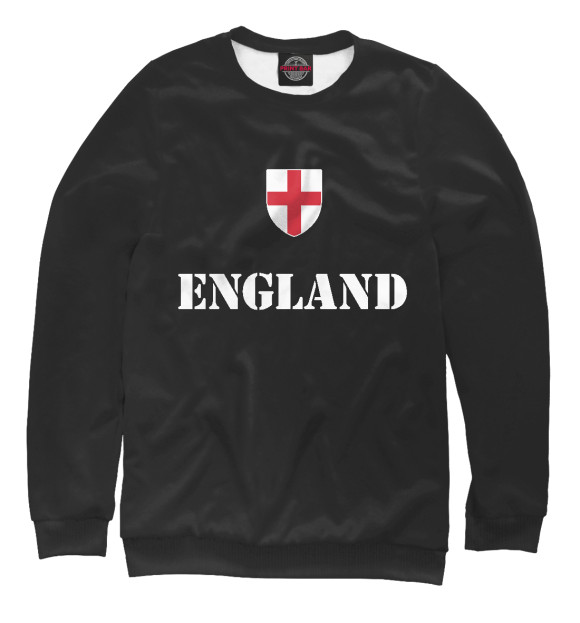 Мужской свитшот с изображением England цвета Белый